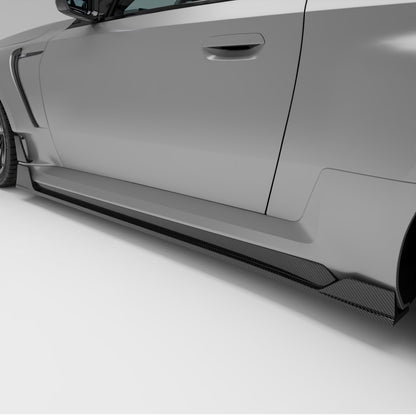 BMW M2 G87 carbon fiber side skirts main product view