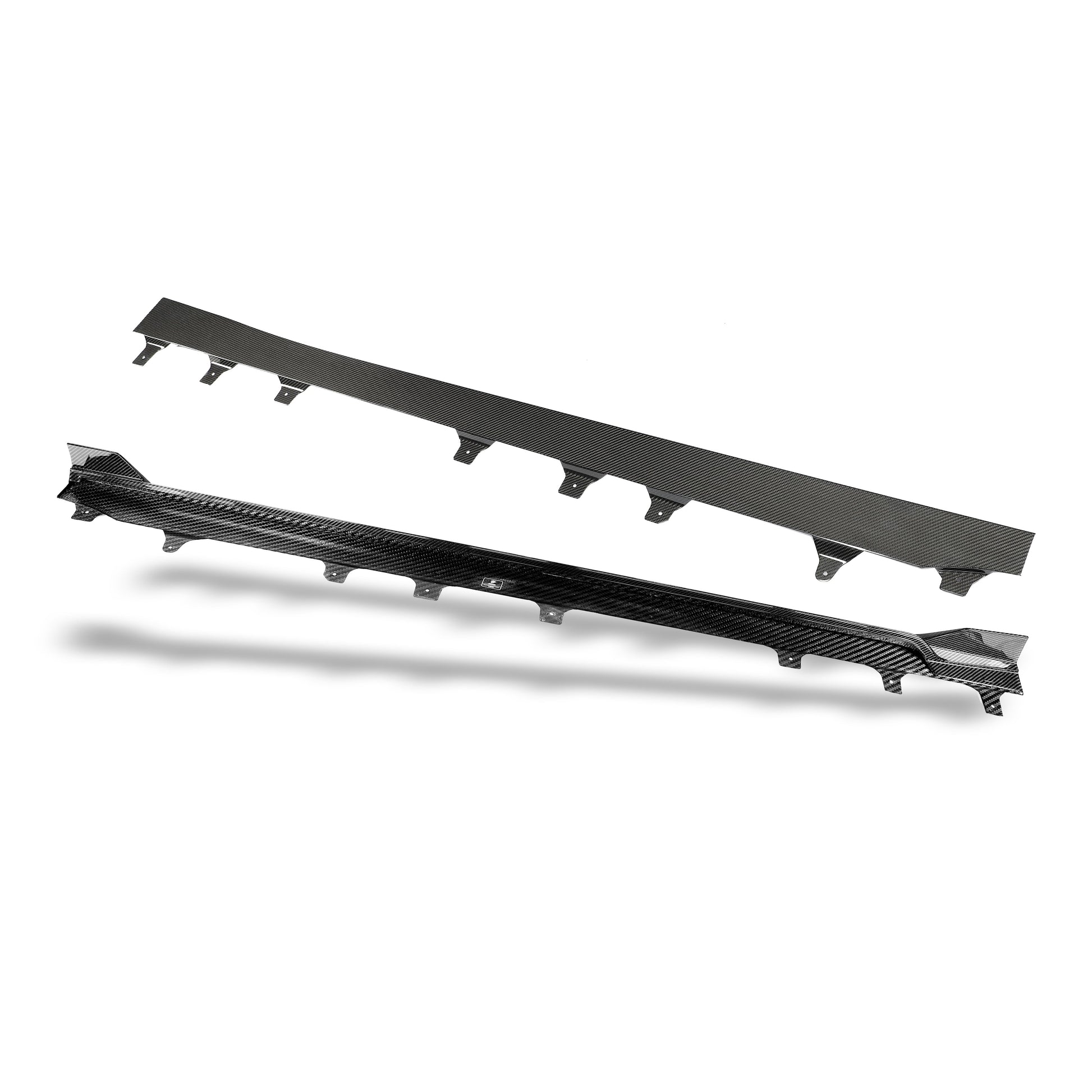 BMW M2 G87 carbon side skirt lower edge detail view