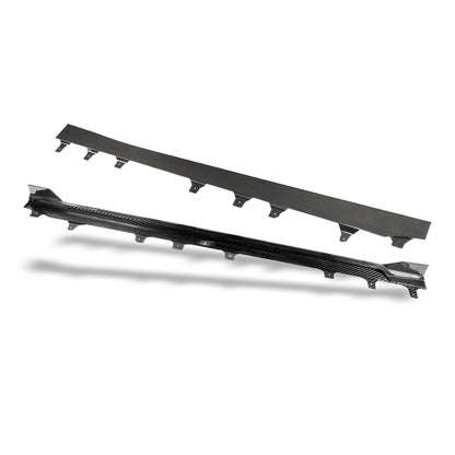 BMW M2 G87 carbon side skirt lower edge detail view