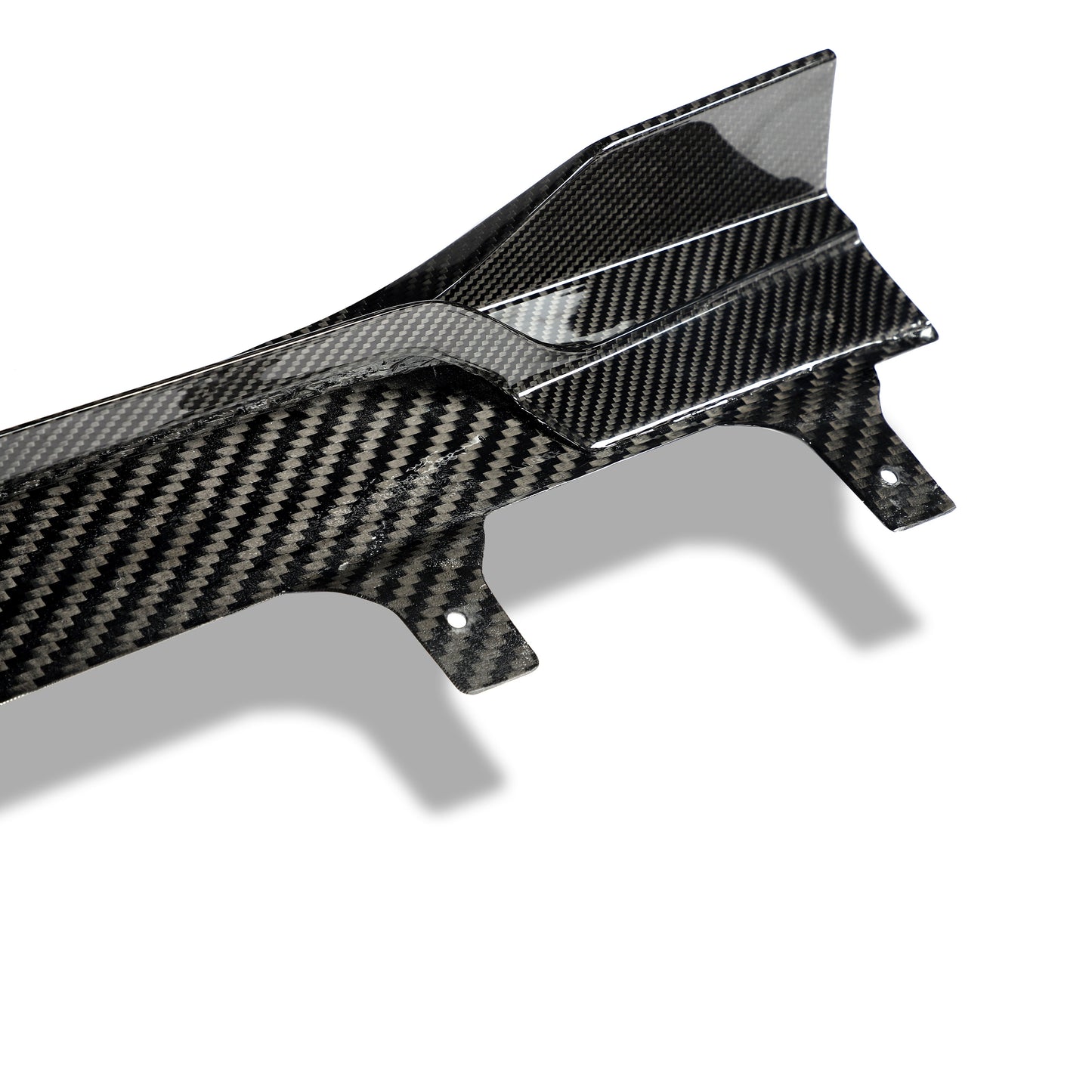 BMW M2 G87 carbon fiber side skirt underside mounting view