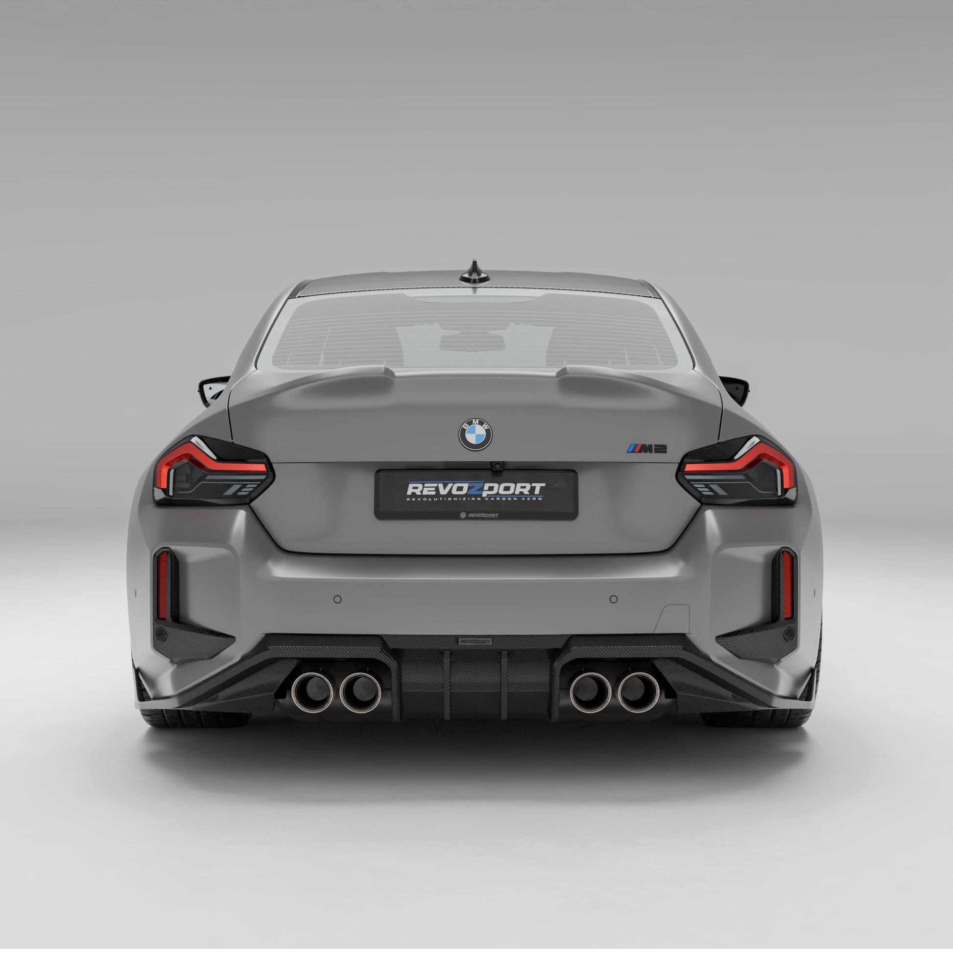 BMW M2 G87 carbon trunk lid rear three-quarter context view