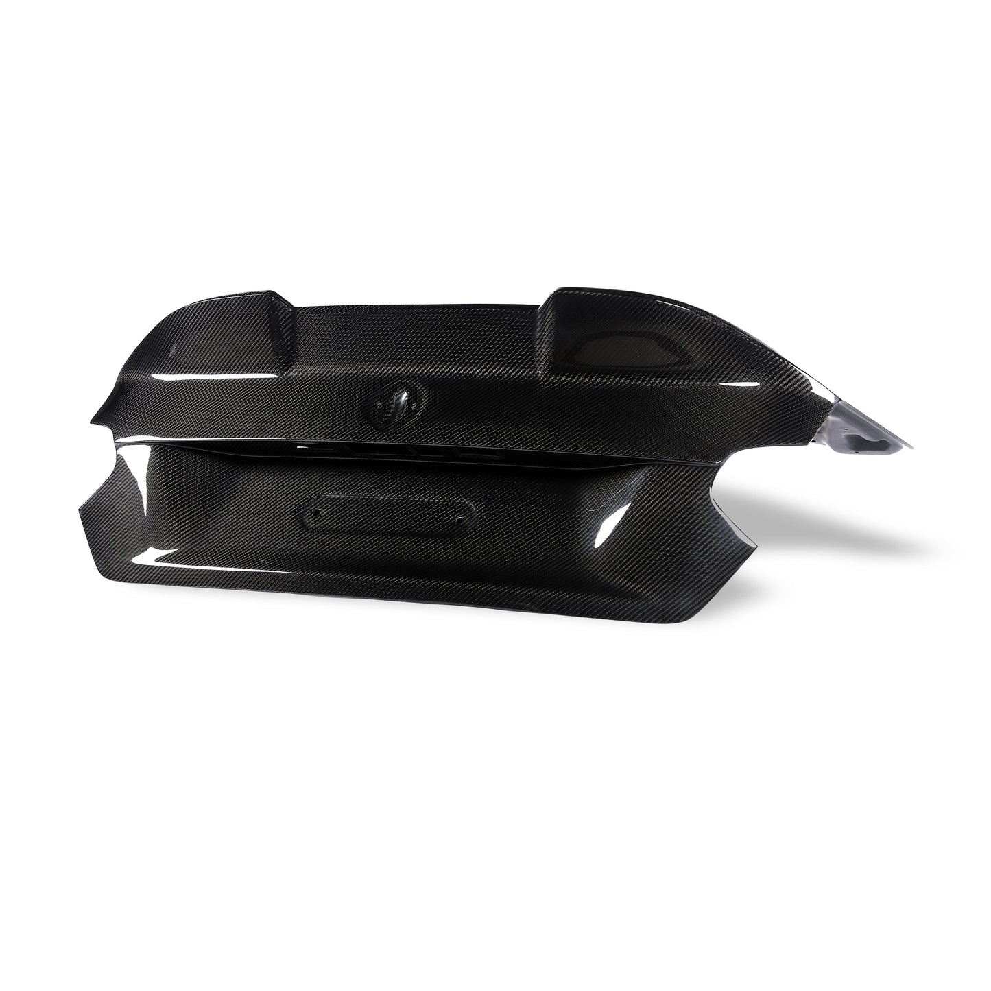 BMW M2 G87 carbon fiber trunk lid fitted on car rear