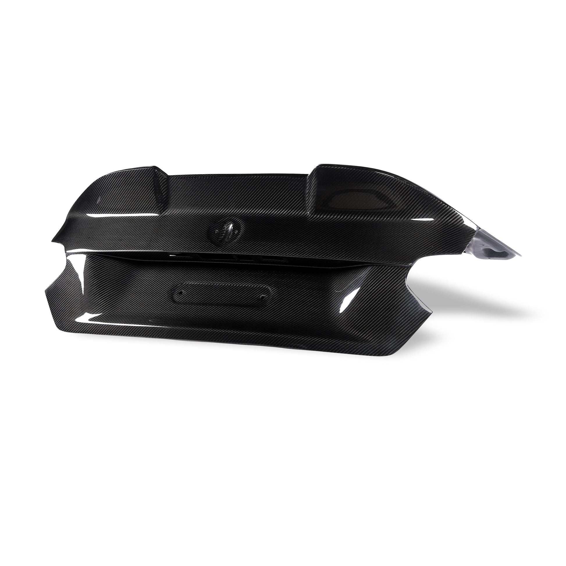BMW M2 G87 carbon fiber trunk lid fitted on car rear