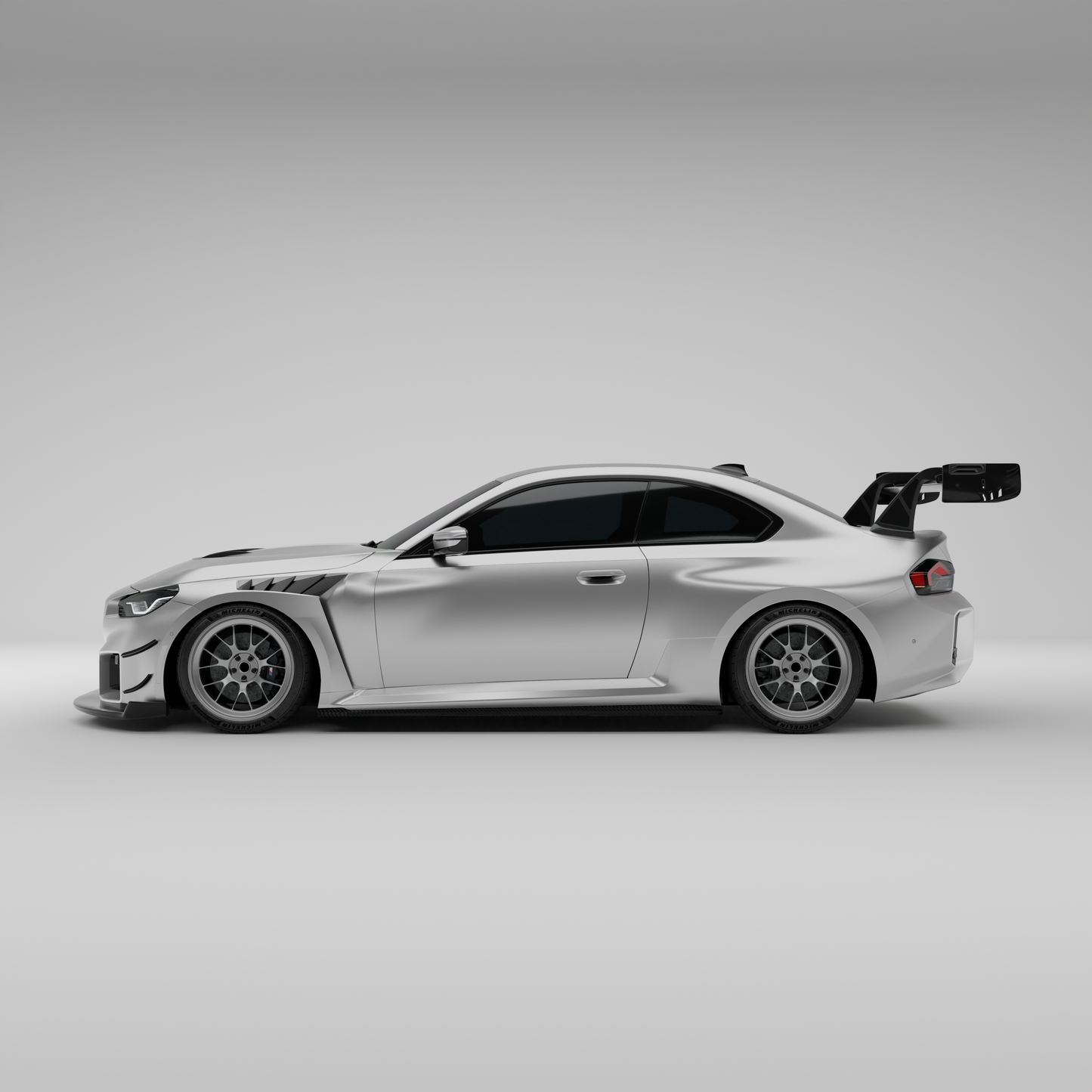 BMW M2 G87 carbon fiber front splitter close up detail