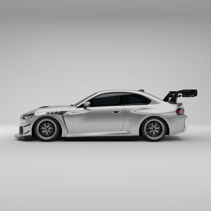 BMW M2 G87 carbon fiber front splitter close up detail