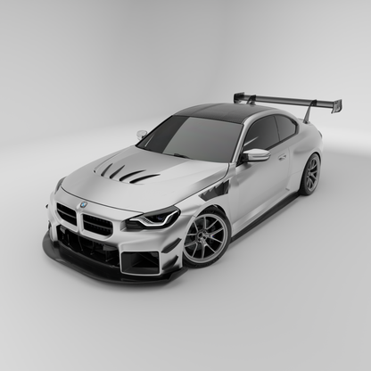 BMW M2 G87 aero kit front three quarter angle