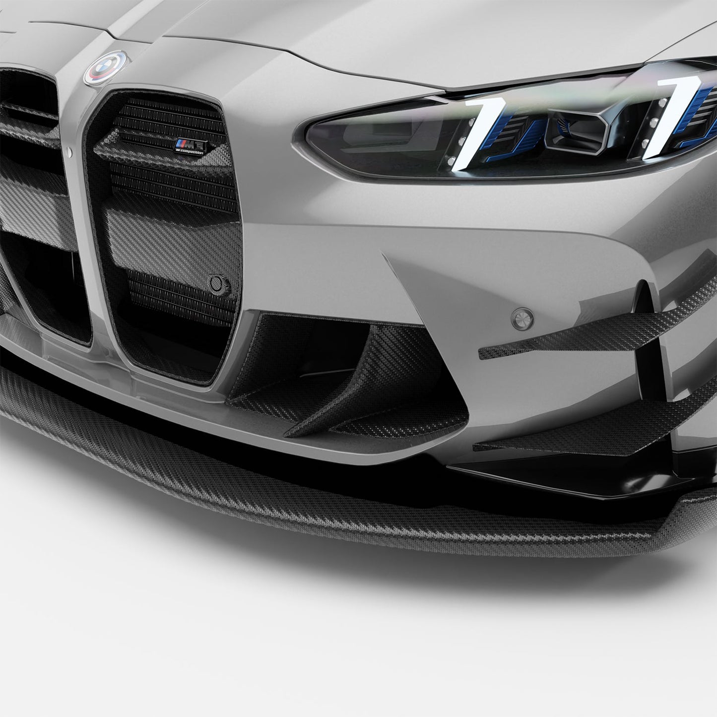 BMW M3 G80 carbon canards weave finish detail