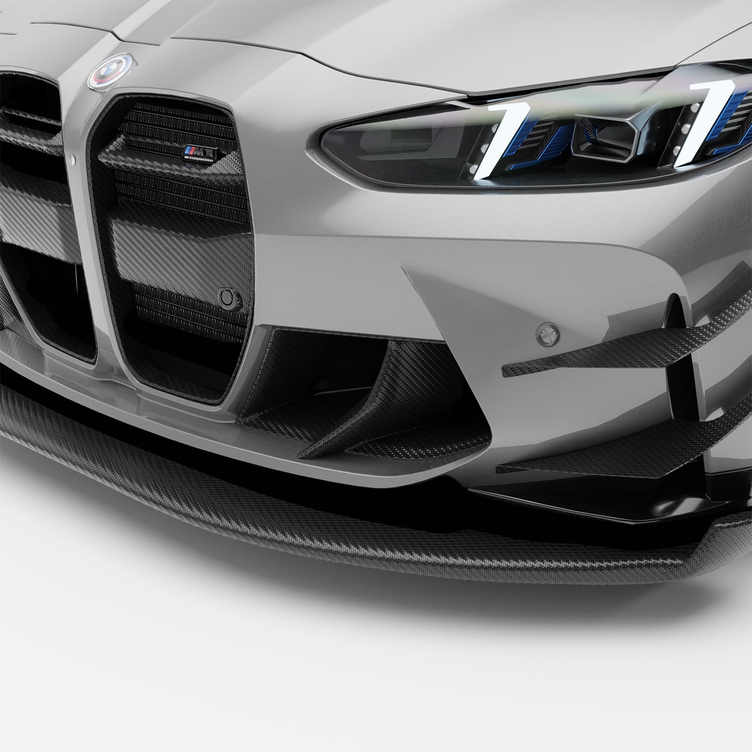 BMW M3 G80 carbon canards weave finish detail