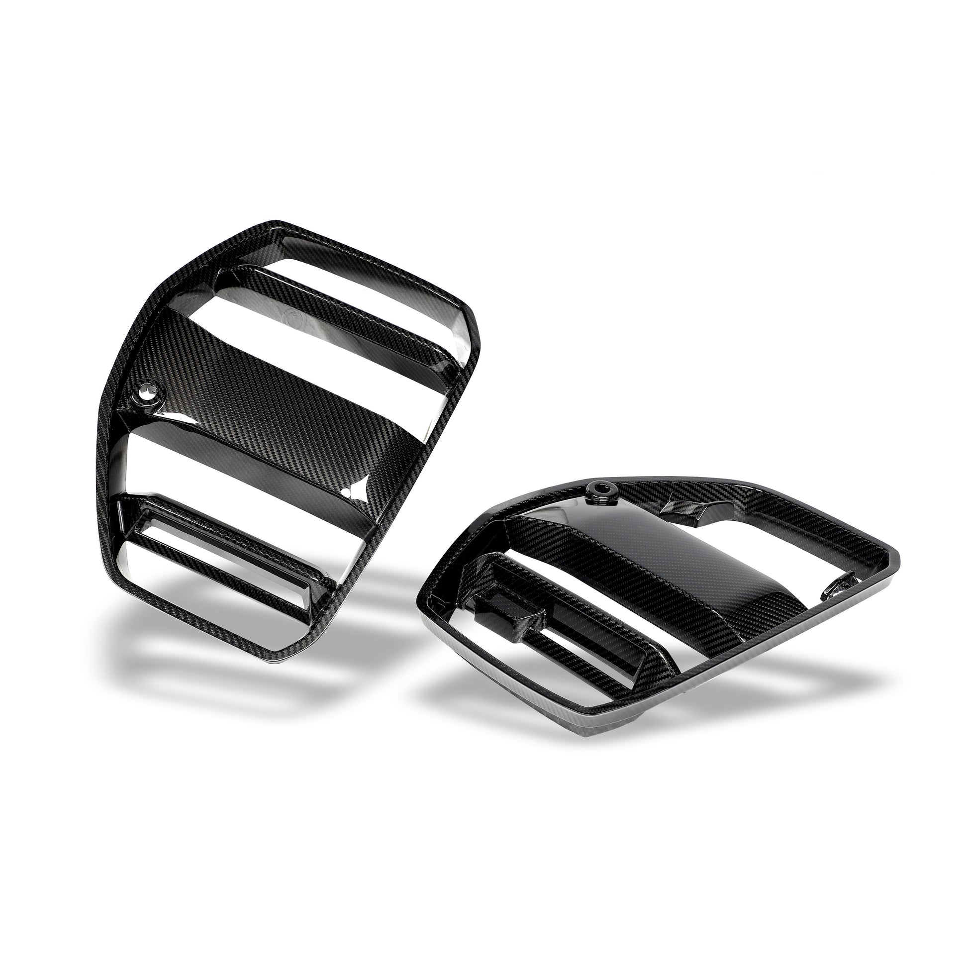 BMW M3 G80 carbon front grille lower mesh pattern close up