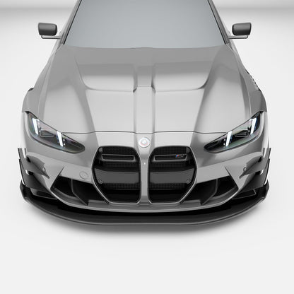 BMW M3 G80 carbon fiber race hood full panel from above