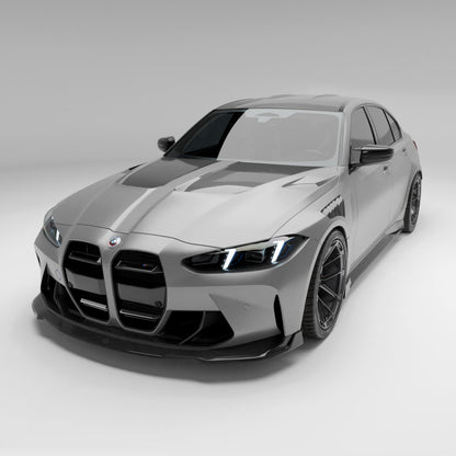 BMW M3 G80 carbon fiber hood angled surface shot