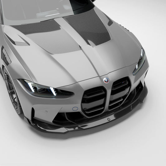 BMW M3 G80 carbon fiber vented hood top view