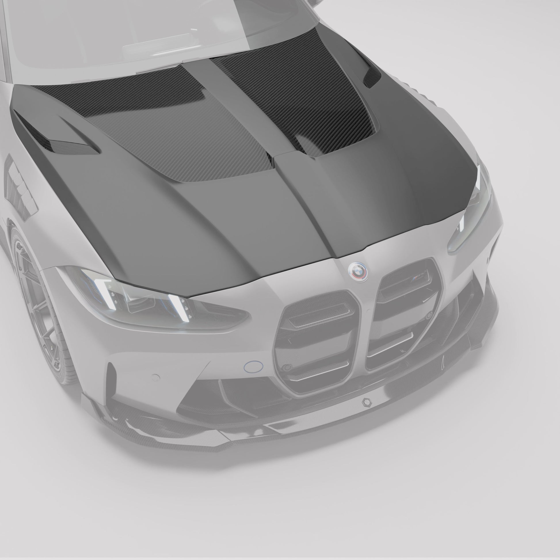BMW M3 G80 carbon fiber hood front vent detail