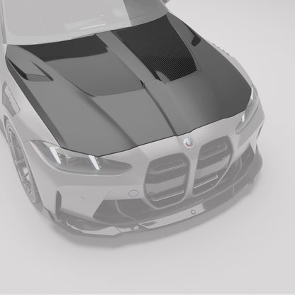 BMW M3 G80 carbon fiber hood front vent detail