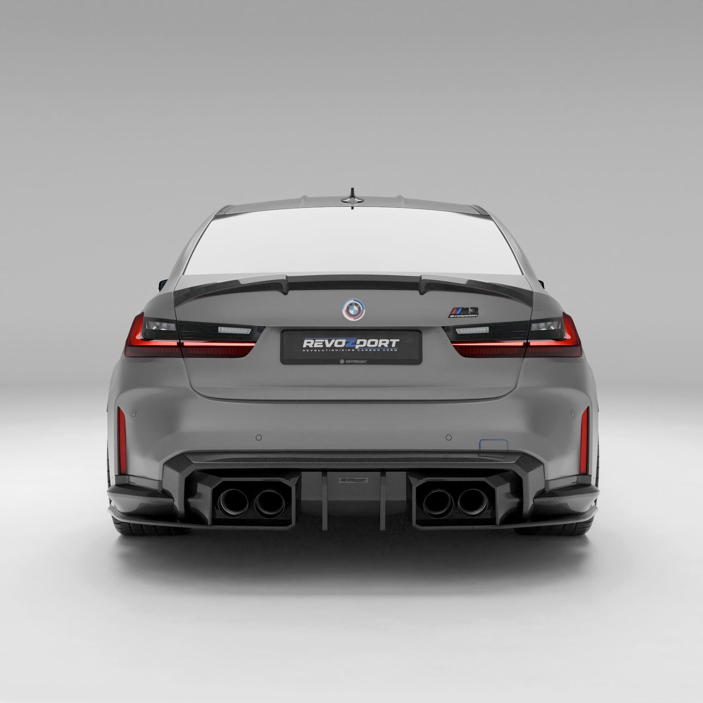 BMW M3 G80 carbon fiber rear diffuser fin section detail