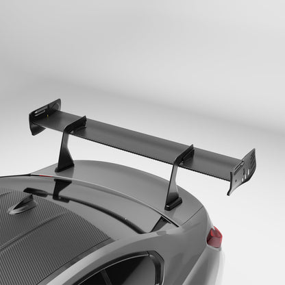 BMW M3 G80 carbon fiber rear wing trailing edge close-up