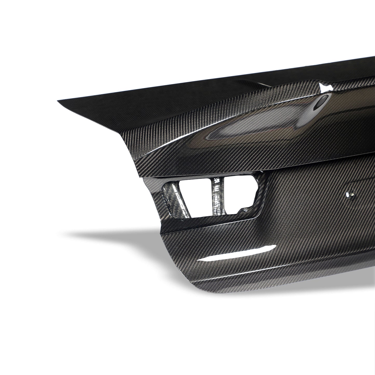 BMW M3 G80 carbon fiber trunk lid edge and panel line detail
