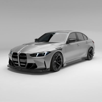 Carbon fiber side fender for BMW M3 G80, vent detail close-up
