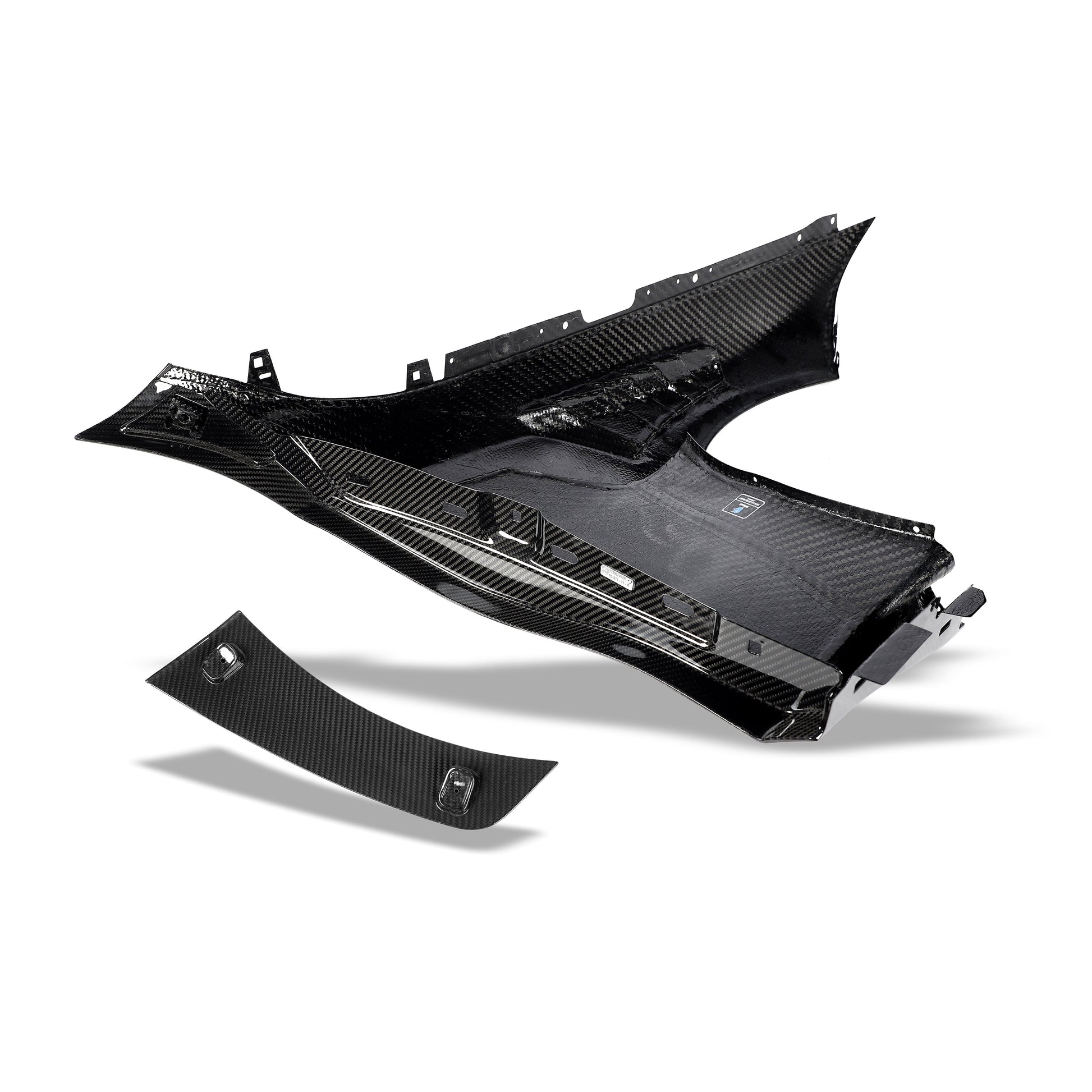 BMW M3 G81 carbon fiber side fender shown on the car body