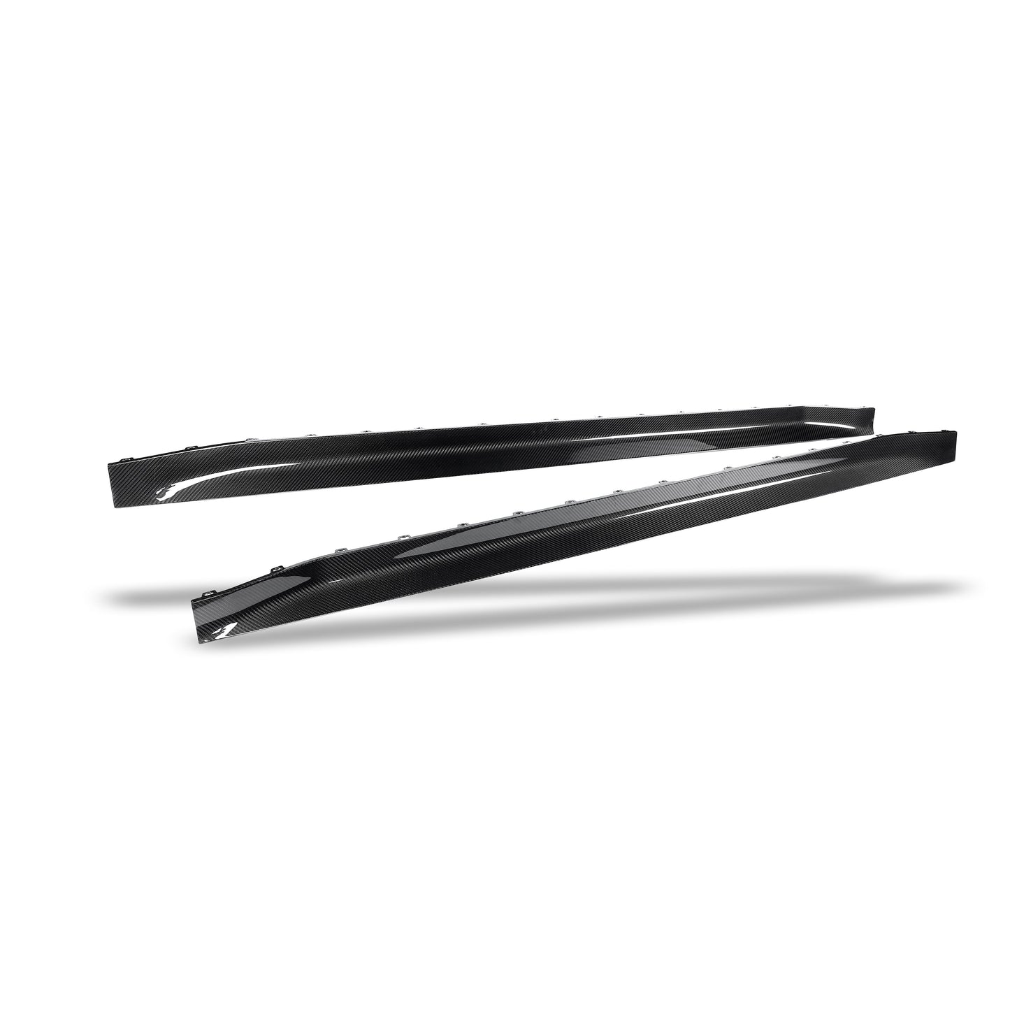 BMW M3 G80 carbon fiber side skirt weave texture detail