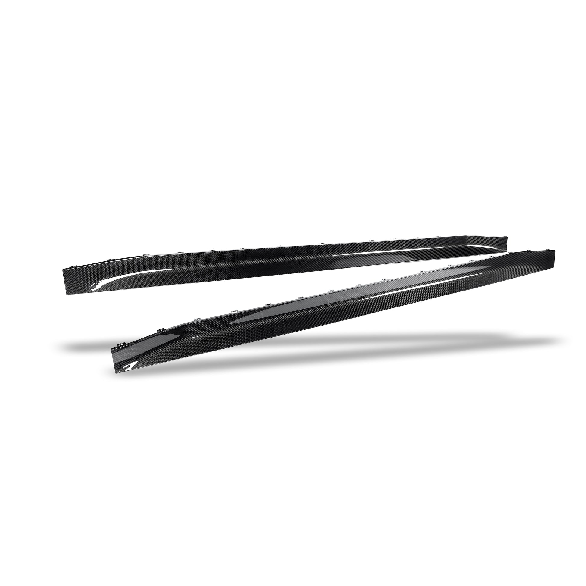 BMW M3 G80 carbon fiber side skirt weave texture detail