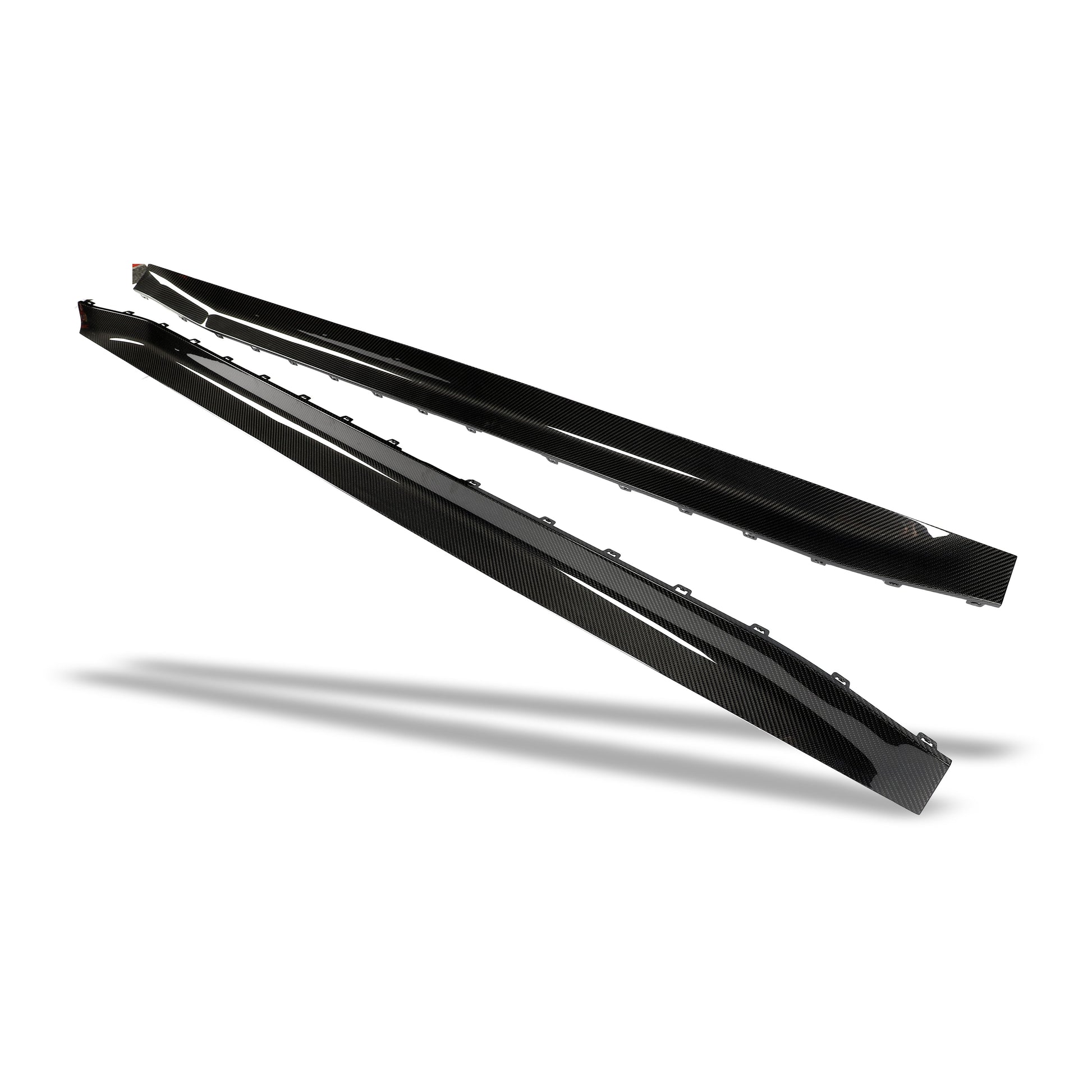 BMW M3 G80 carbon aero skirt lower edge angle view