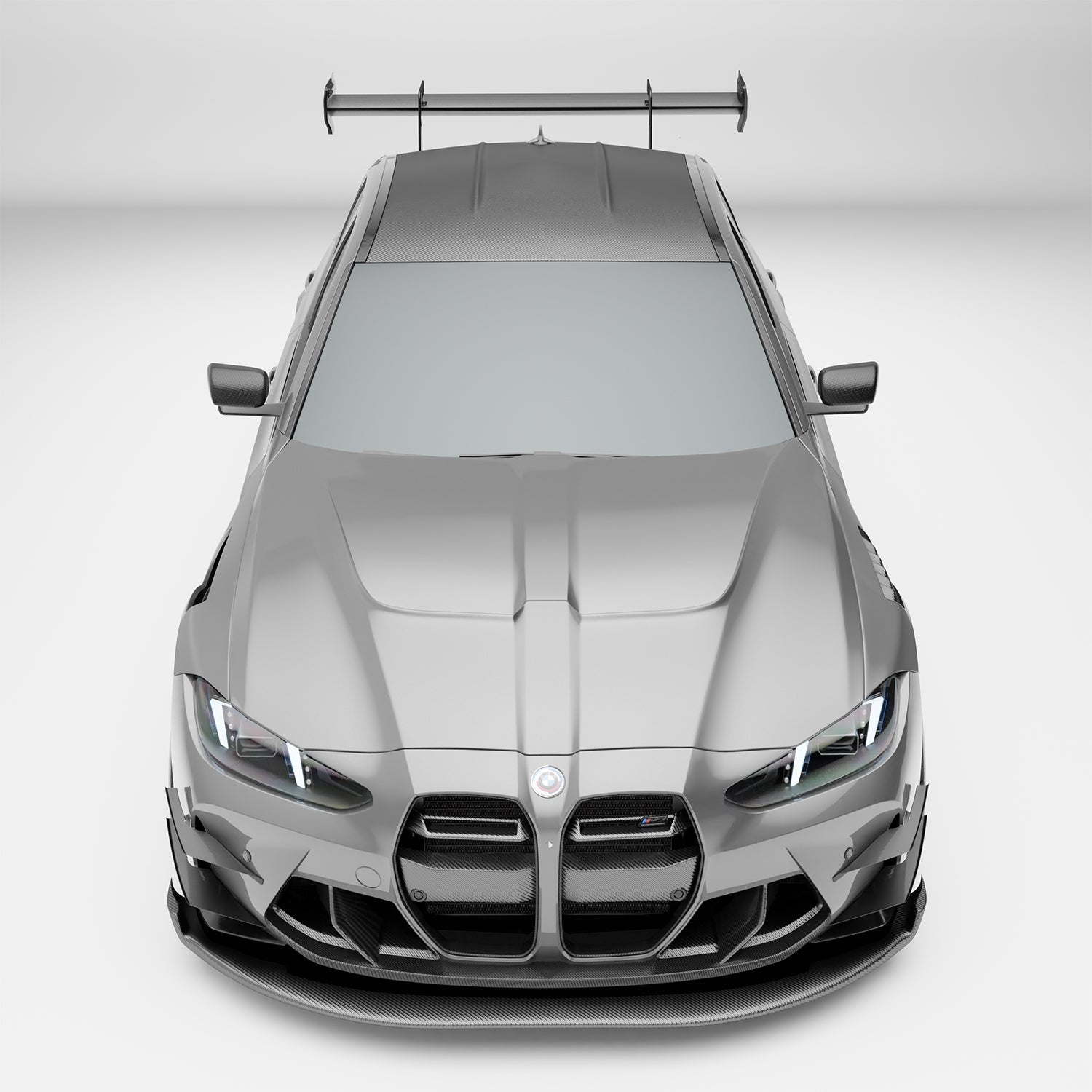 BMW M3 G80 carbon fiber splitter air dam full product shot
