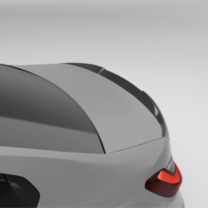 BMW M3 G80 carbon fiber trunk spoiler rear view