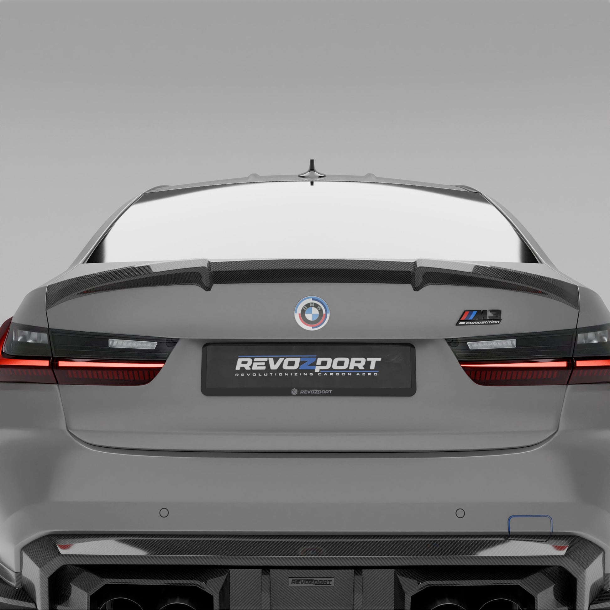 BMW M3 G80 carbon fiber spoiler weave close-up