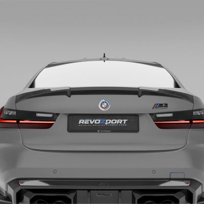BMW M3 G80 carbon fiber spoiler weave close-up