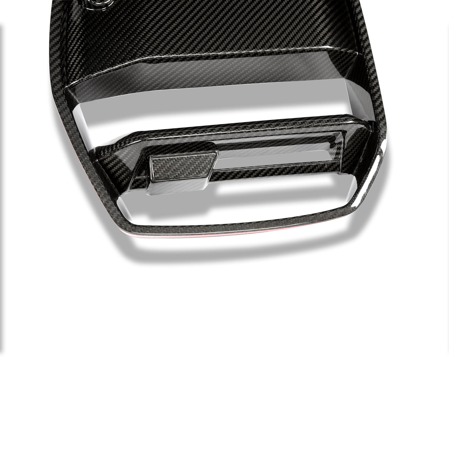BMW M3 G81 carbon fiber front grille corner finish detail