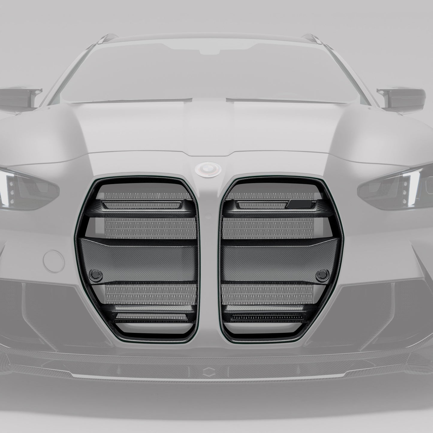 BMW M3 G81 carbon fiber front grille without ACC detail