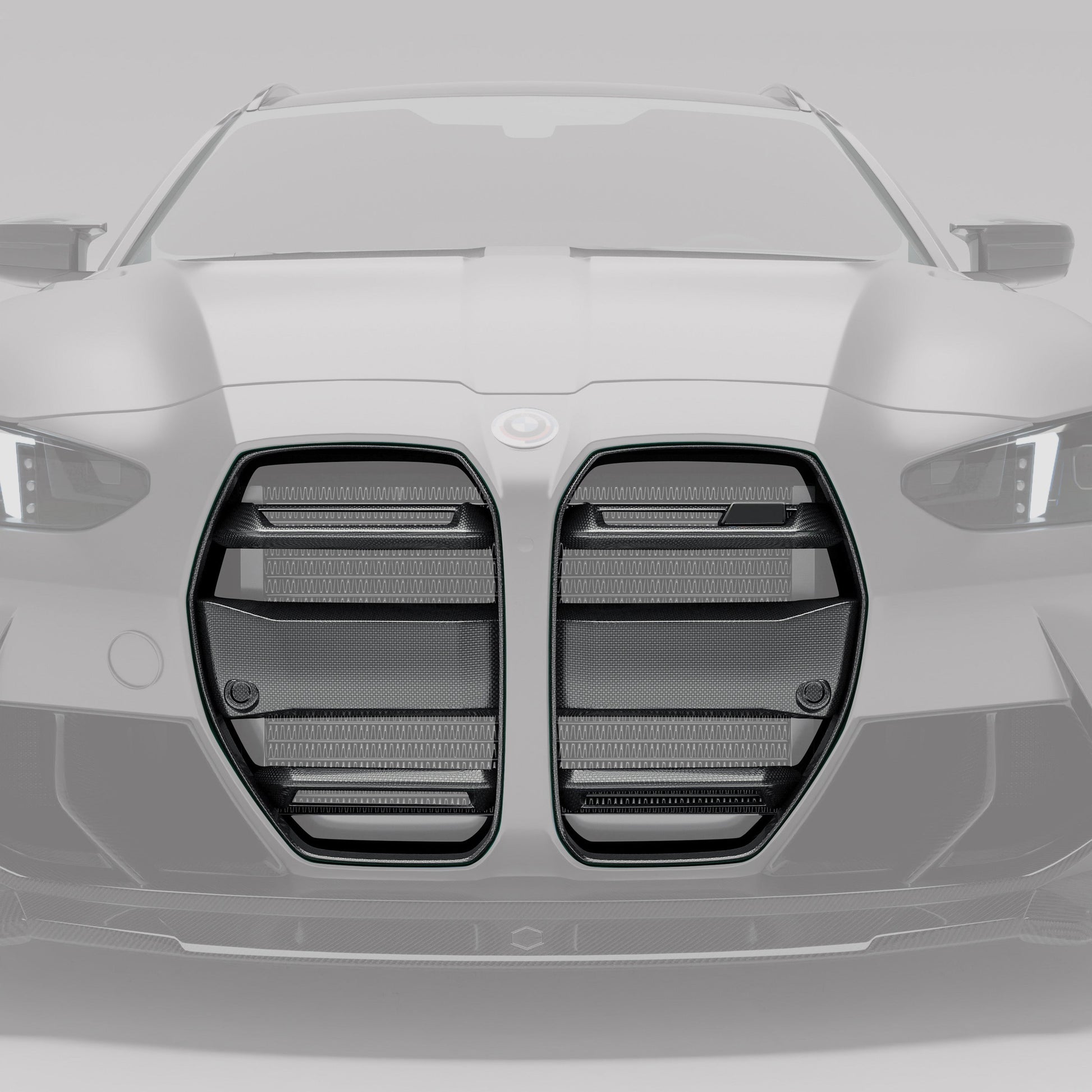 BMW M3 G81 carbon fiber front grille without ACC detail