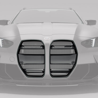BMW M3 G81 carbon fiber front grille without ACC detail
