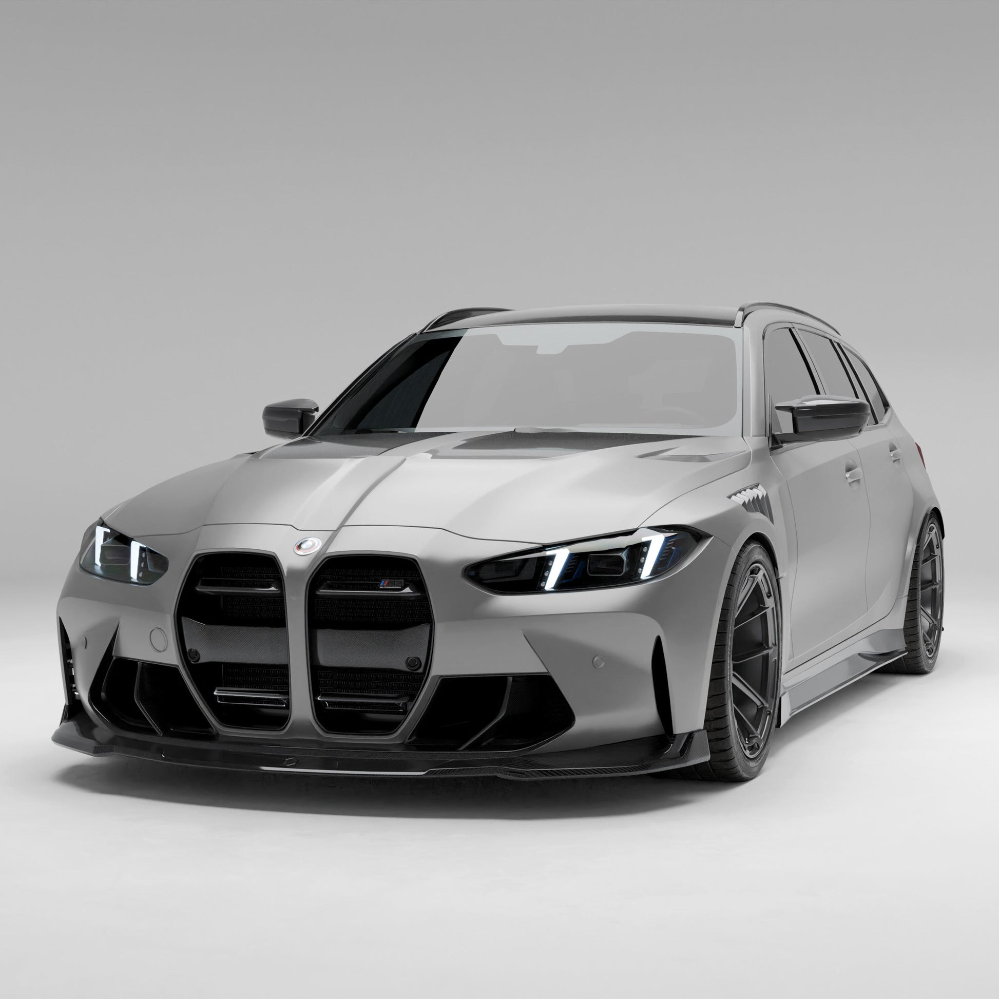 BMW M3 G81 carbon fiber front vents full front bumper view