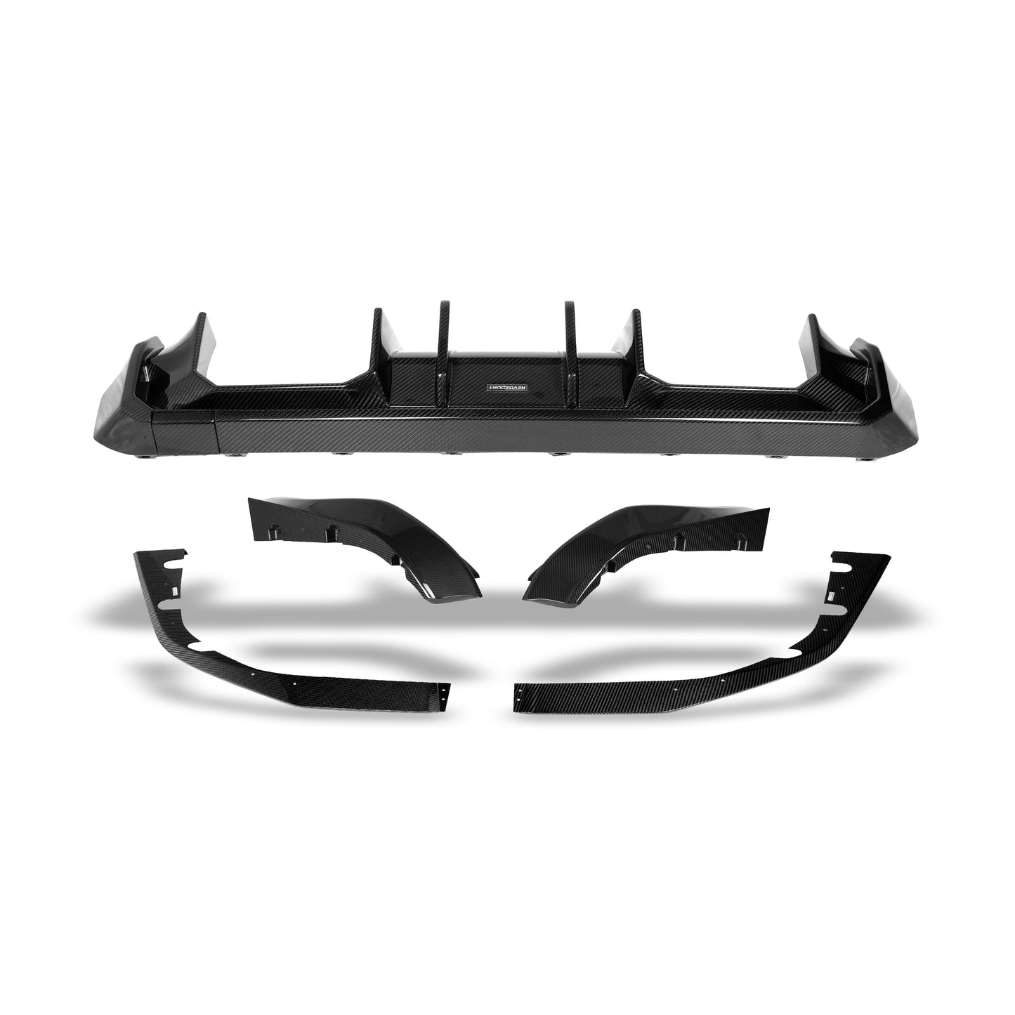 BMW M3 G80 carbon fiber rear diffuser connector piece detail