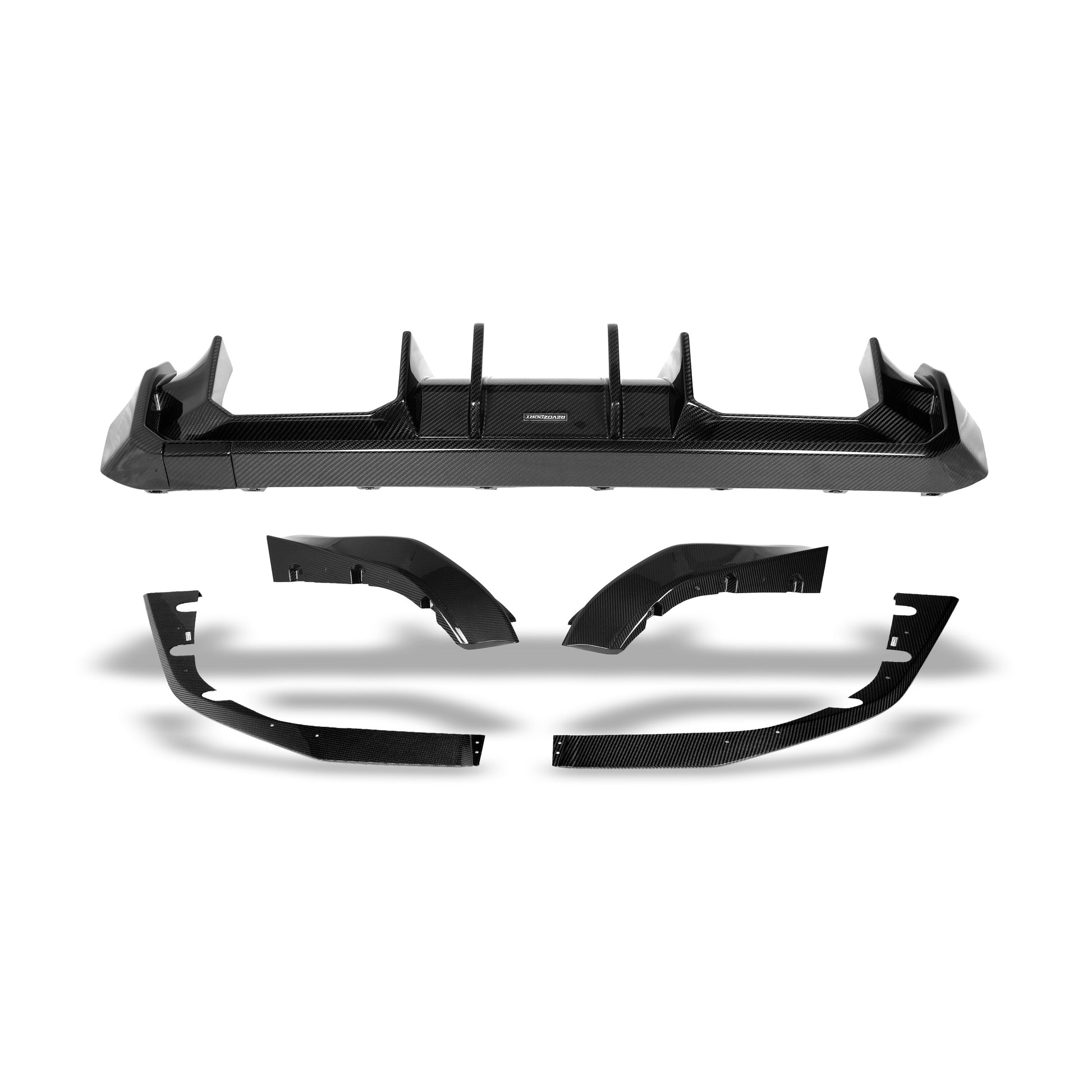 BMW M3 G80 carbon fiber rear diffuser connector piece detail