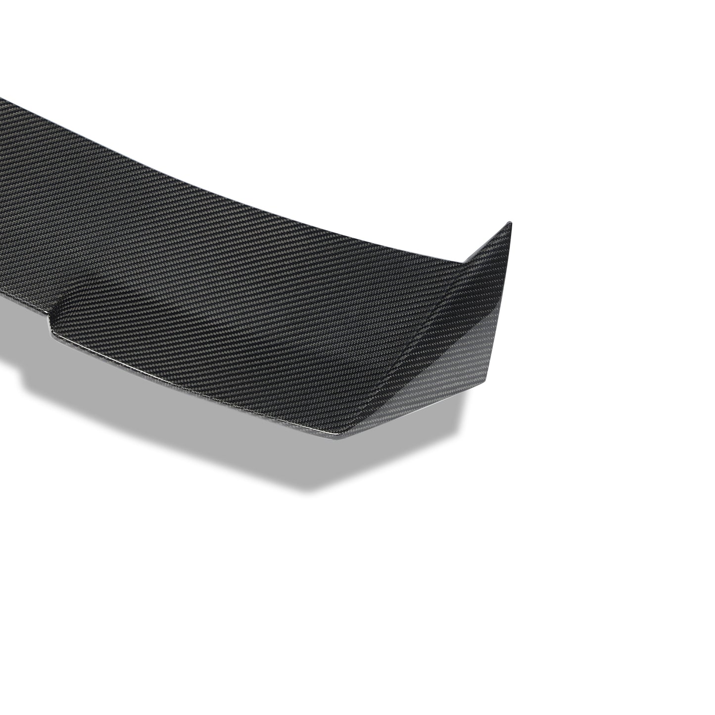 BMW M3 G81 carbon fiber roof spoiler end cap detail view