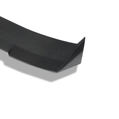 BMW M3 G81 carbon fiber roof spoiler end cap detail view
