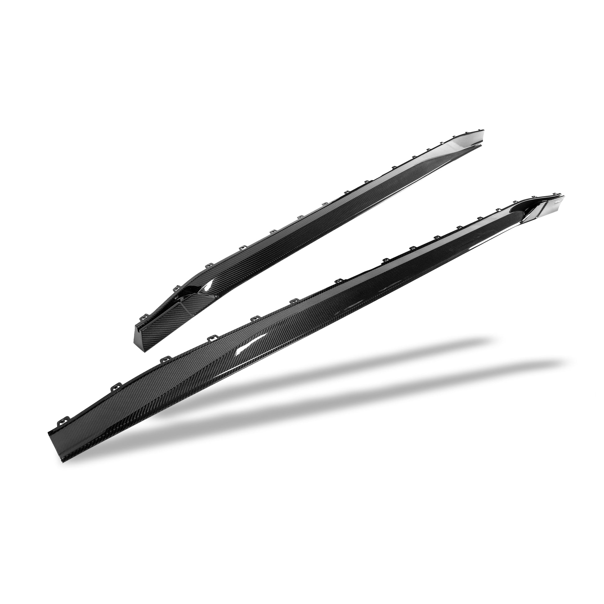 BMW M3 G81 carbon fiber side skirt end transition detail shot