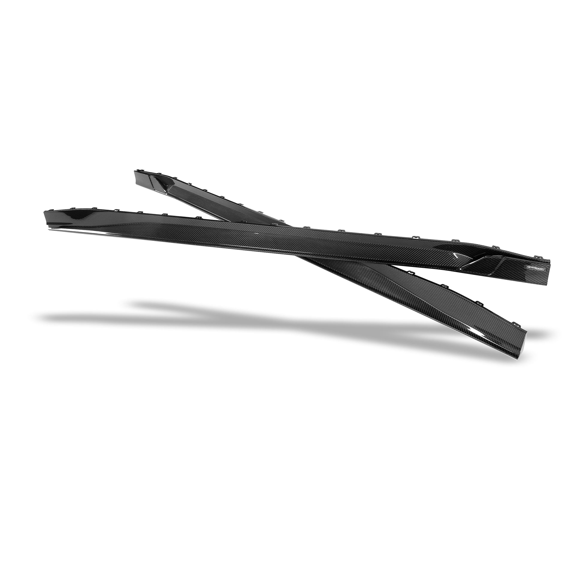 BMW M3 G81 carbon fiber side skirt weave texture close up