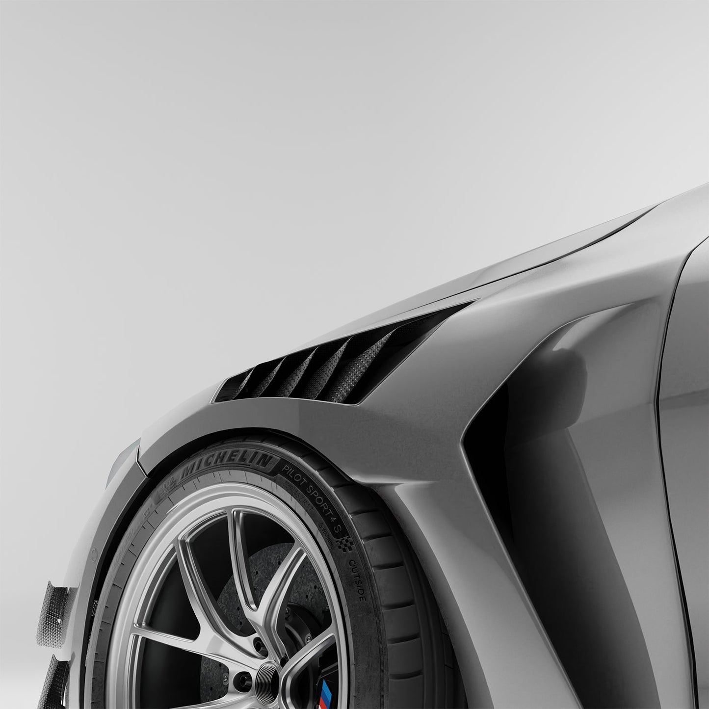 BMW M4 G82 carbon fiber front fender full panel product shot