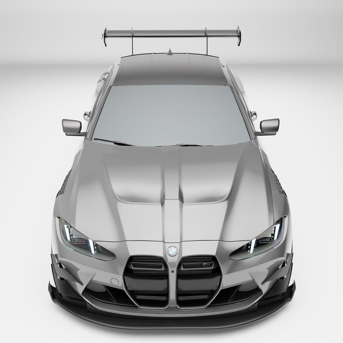 Carbon fiber front grille for BMW M4 G82, mesh detail close-up