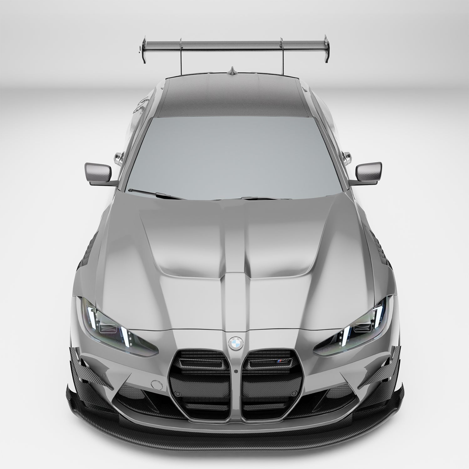 Carbon fiber front grille for BMW M4 G82, mesh detail close-up