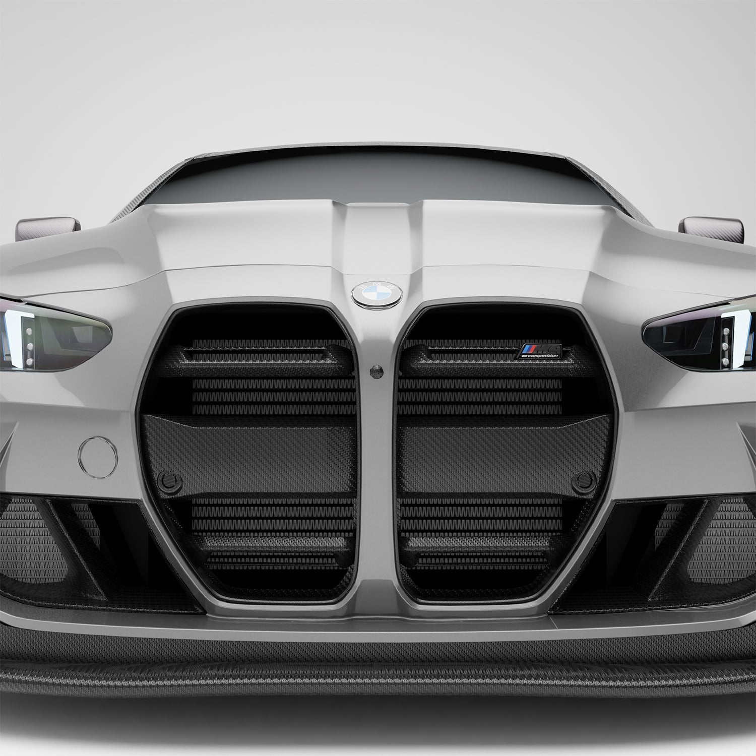 BMW M4 G82 carbon fiber aero front grille without ACC, front view