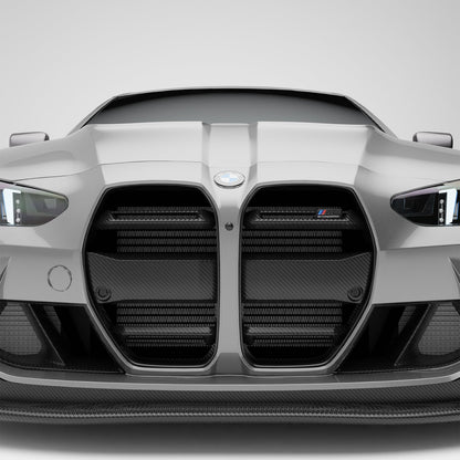 BMW M4 G82 carbon fiber aero front grille without ACC, front view