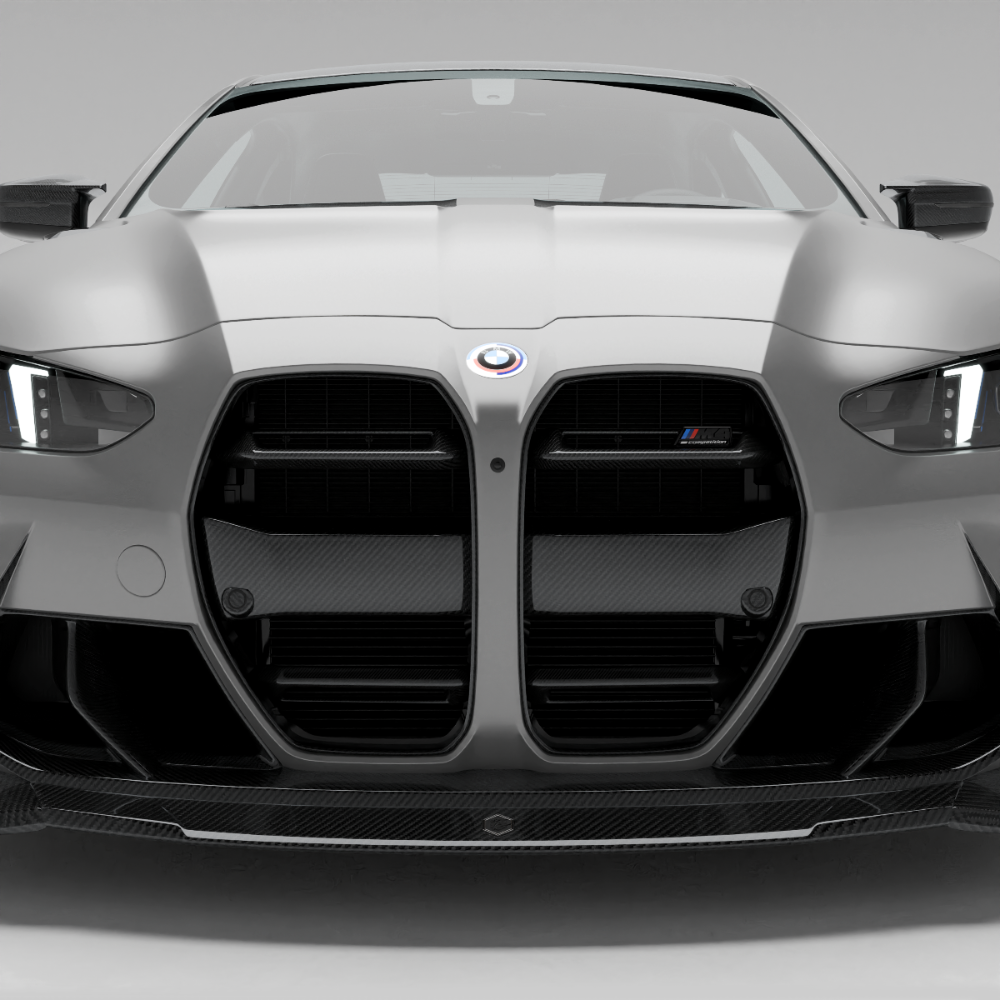 BMW M4 G82 carbon fiber front grille without ACC, front-facing view