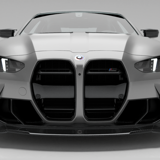 BMW M4 G82 carbon fiber front grille without ACC, front-facing view