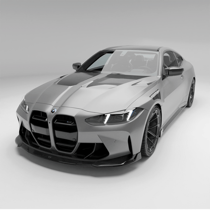 BMW M4 G82 carbon fiber front trim, second angle on the front end