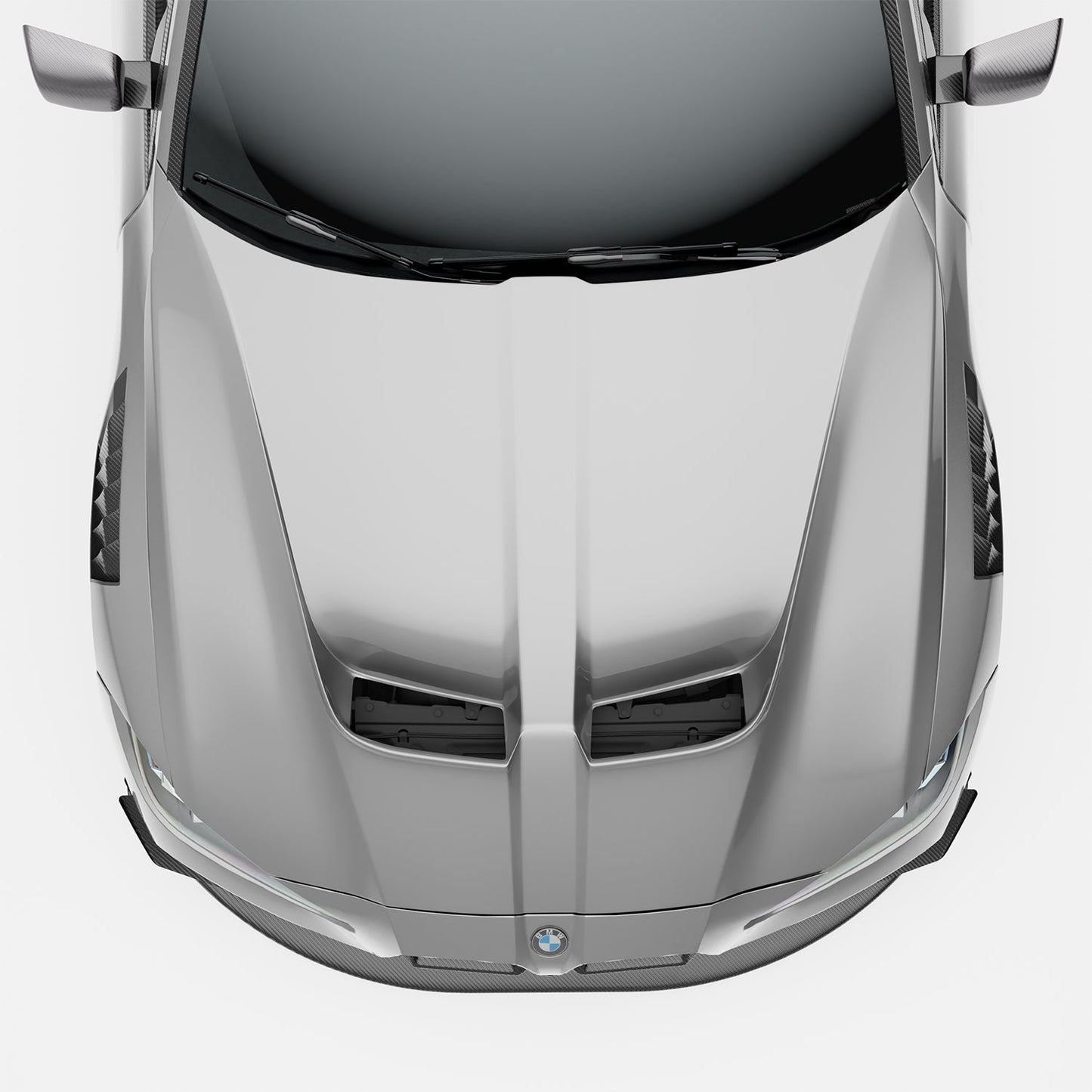 BMW M4 G82 carbon fiber aero hood side profile fitted to car